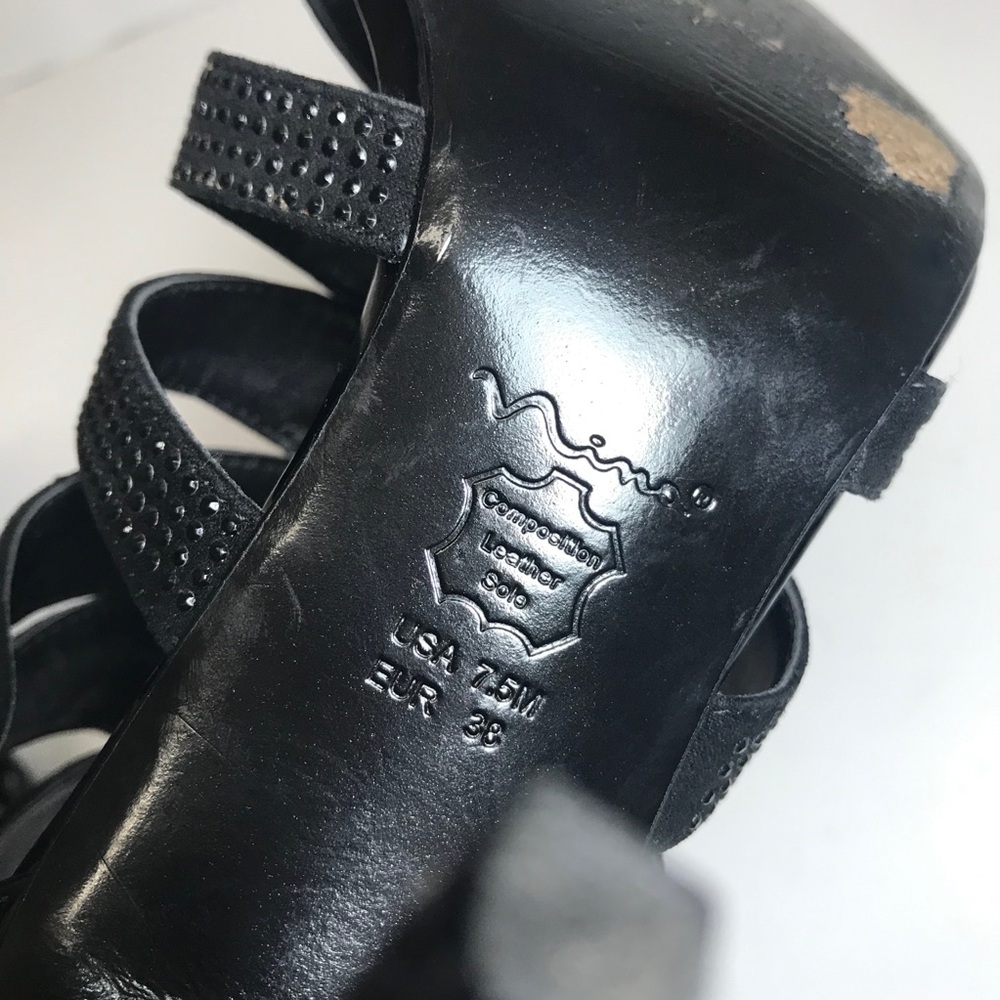 Nina Rhinestone gladiator open toes shoes. - Picture 9 of 9